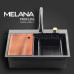 Комплект мойки MLN-D6845B+5 MELANA ProfLine 3-0 200 графит