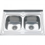 Мойка 8060S MELANA 0,8/180 двойная накладная (061 tb *7) Мойка 8060S MELANA 0,8/180 двойная накладная (061 tb *7)